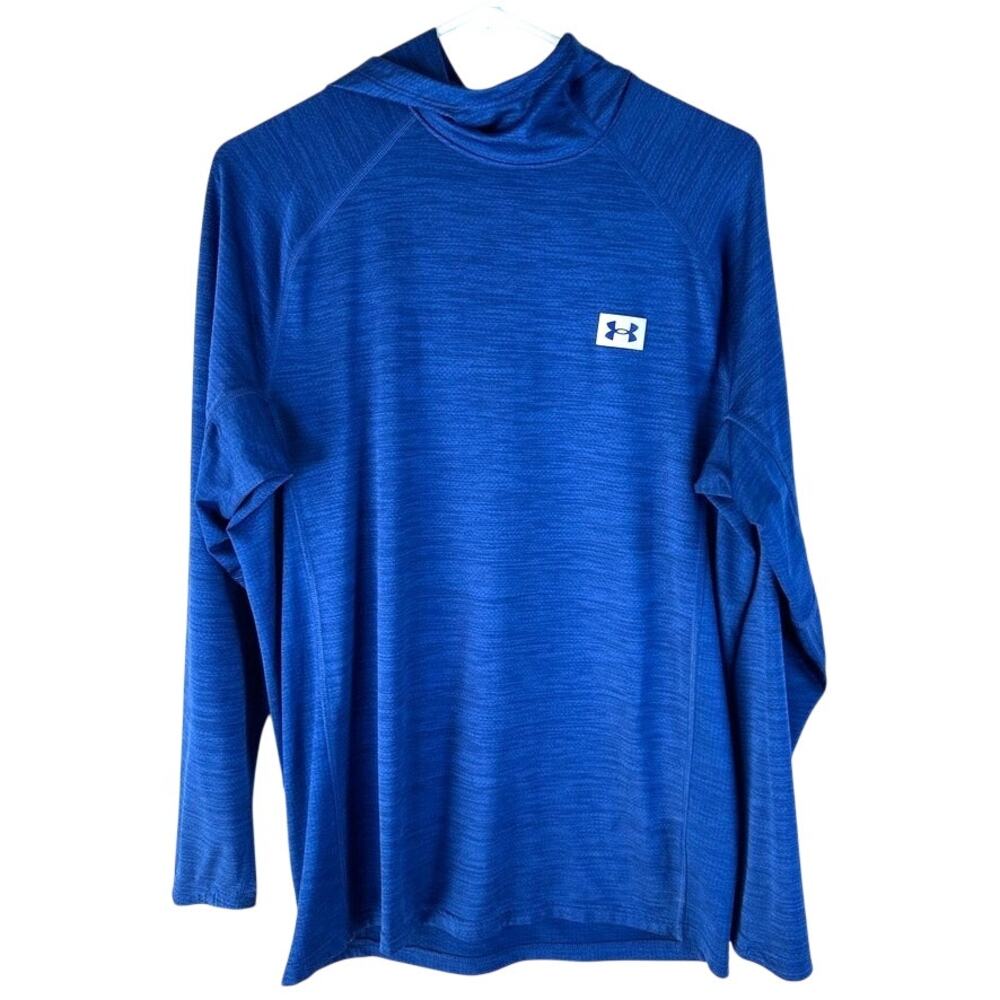 Under Armour Hoodie Mens Small Blue Athletic Pullover Loose Fit Activewear